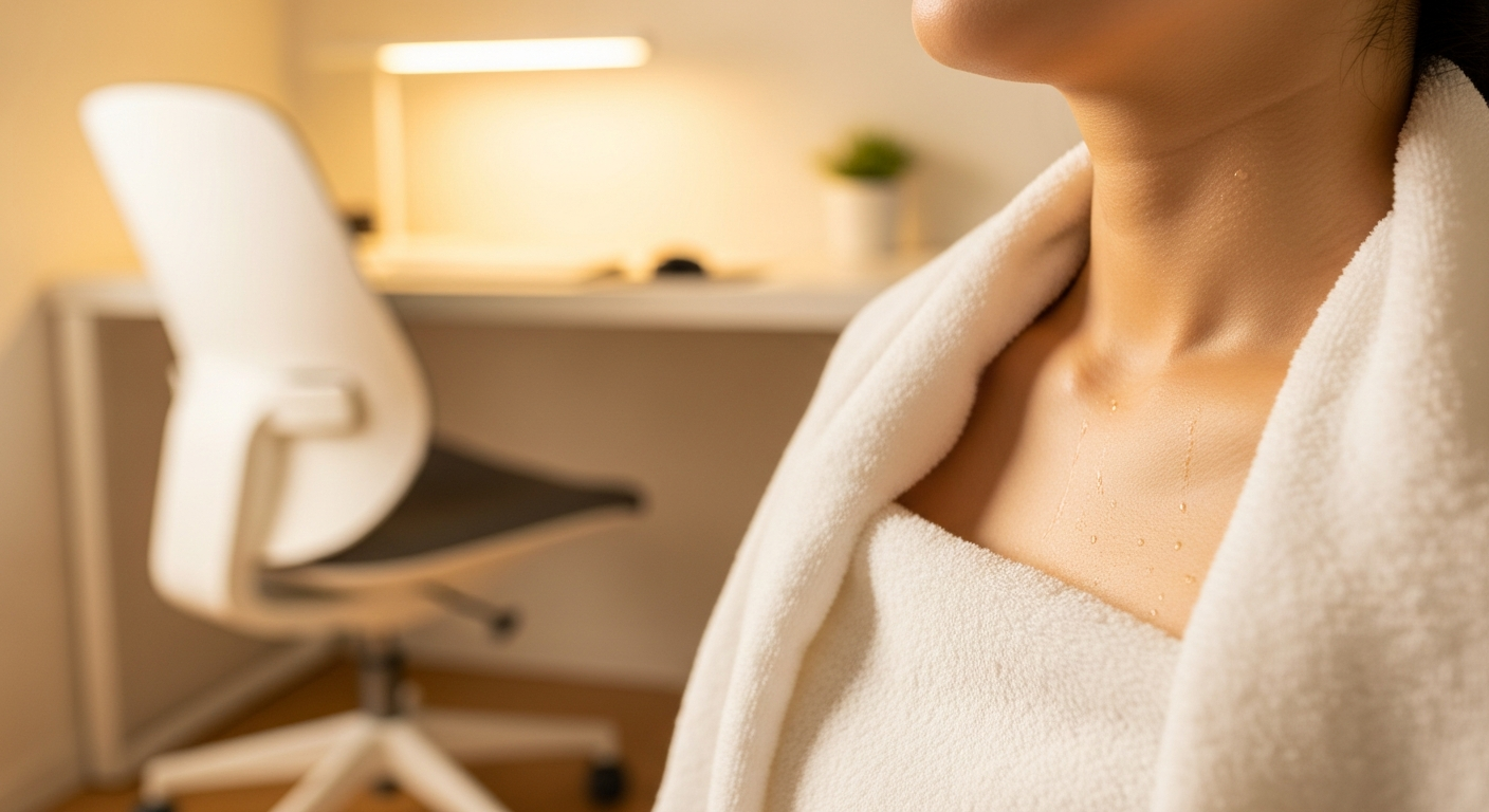 仕事の合間に目と肩を癒す、温かいタオルを使ったリフレッシュ習慣🧖